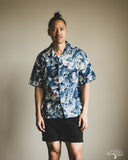 Flat Head FN-SCR-017S - Hyaku Tora Linen Shirt - Blue
