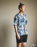 Flat Head FN-SCR-017S - Hyaku Tora Linen Shirt - Blue