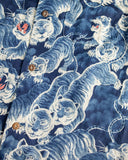 Flat Head FN-SCR-017S - Hyaku Tora Linen Shirt - Blue