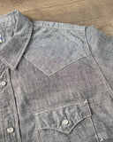 Flat Head FN-SCW-003L - 5oz Chambray Western Shirt - Black