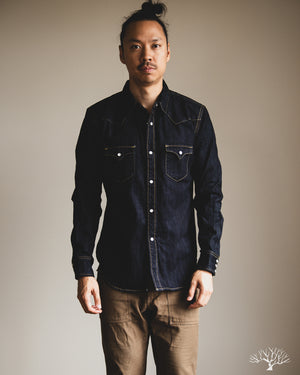 The Flat Head - FN-SDW-002L - 1950's 10oz Denim Western Shirt