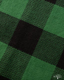 Flat Head FN-SNR-101L - Block Check Flannel Shirt - Green/Black