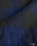 Flat Head FN-SNR-101LSP - Block Check Flannel Shirt - Indigo