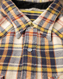 Flat Head FN-SNW-014L - Flannel Check Western Shirt - Ivory