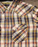Flat Head FN-SNW-014L - Flannel Check Western Shirt - Ivory