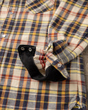 Flat Head FN-SNW-014L - Flannel Check Western Shirt - Ivory