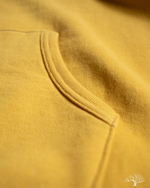 The Flat Head FN-SWP-211 - Loopwheel Hooded Sweatshirt - Mustard
