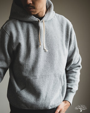 The Flat Head - FN-SWP-301 - Loopwheel Hooded Sweatshirt - Gray