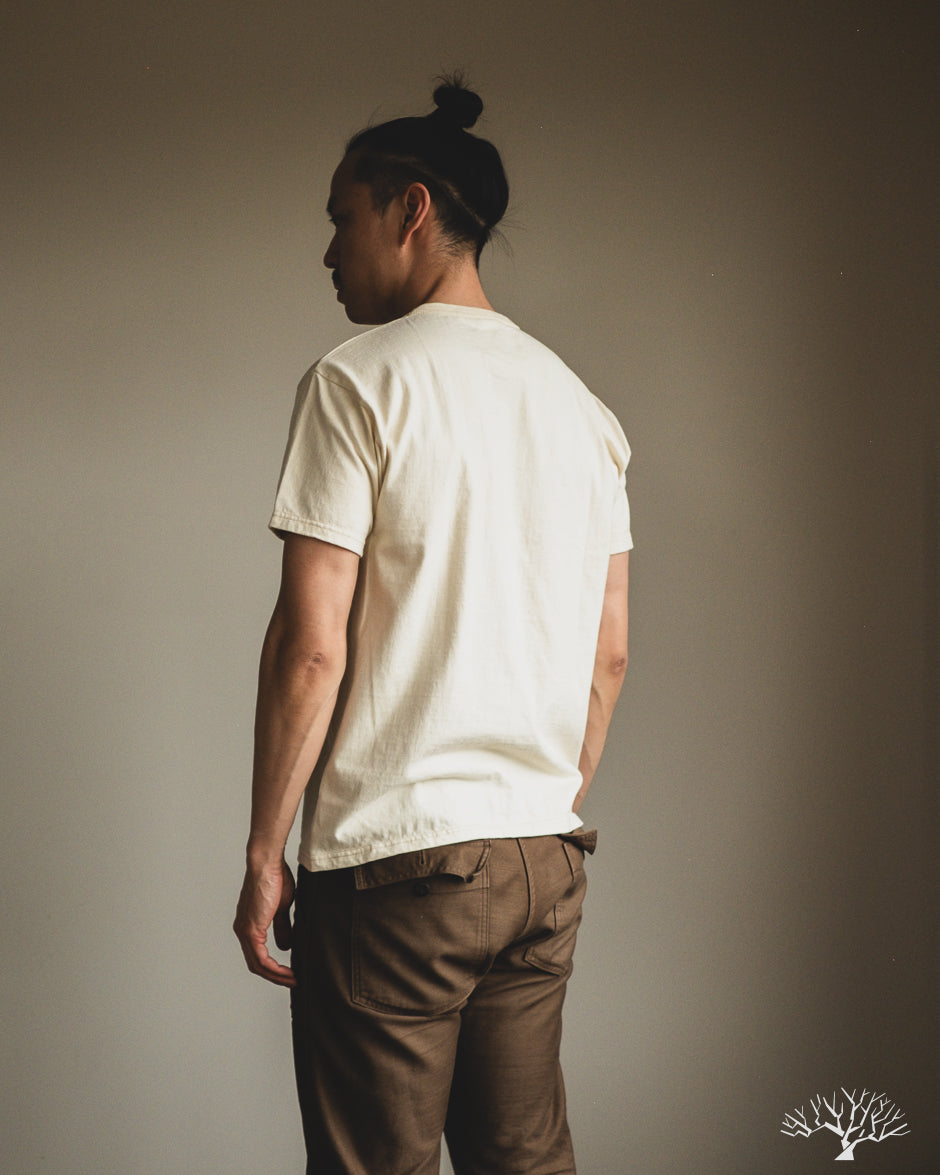 Flat Head FN-THC-101 - THC 9oz Plain Heavyweight Tee - Ivory