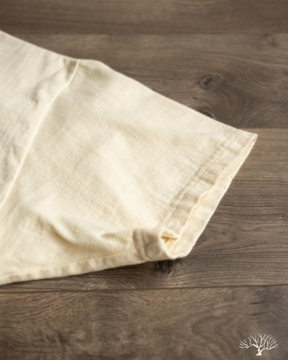 Flat Head FN-THC-101 - THC 9oz Plain Heavyweight Tee - Ivory