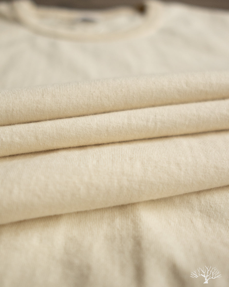 Flat Head FN-THC-101 - THC 9oz Plain Heavyweight Tee - Ivory