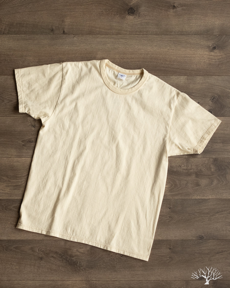 Flat Head FN-THC-101 - THC 9oz Plain Heavyweight Tee - Ivory