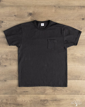 Flat Head FN-THC-101P - THC 9oz Pocket Heavyweight Tee - Black