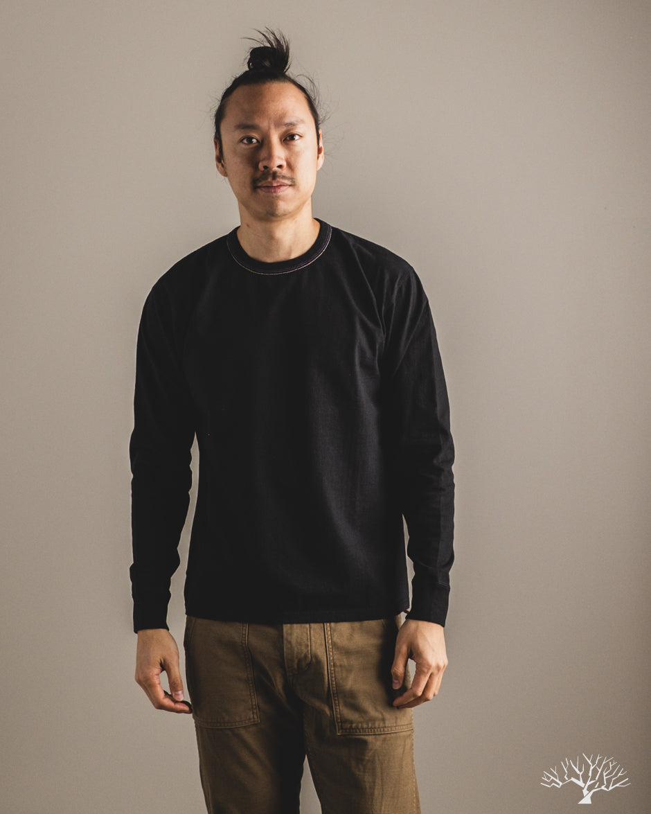 Flat Head FN-THCL-201 - THC 9oz Long-Sleeve Heavyweight Tee - Black