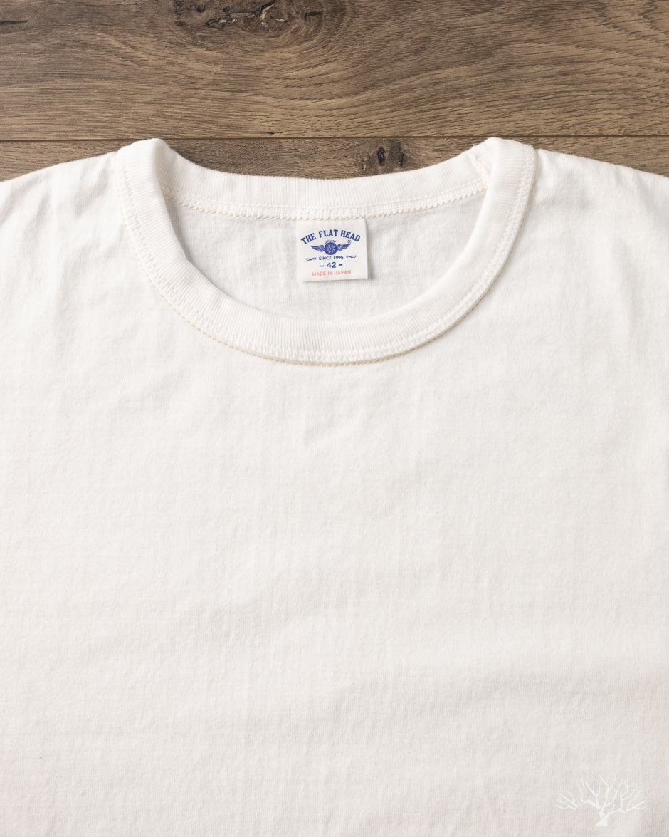 Flat Head FN-THCL-201 - THC 9oz Long-Sleeve Heavyweight Tee - White