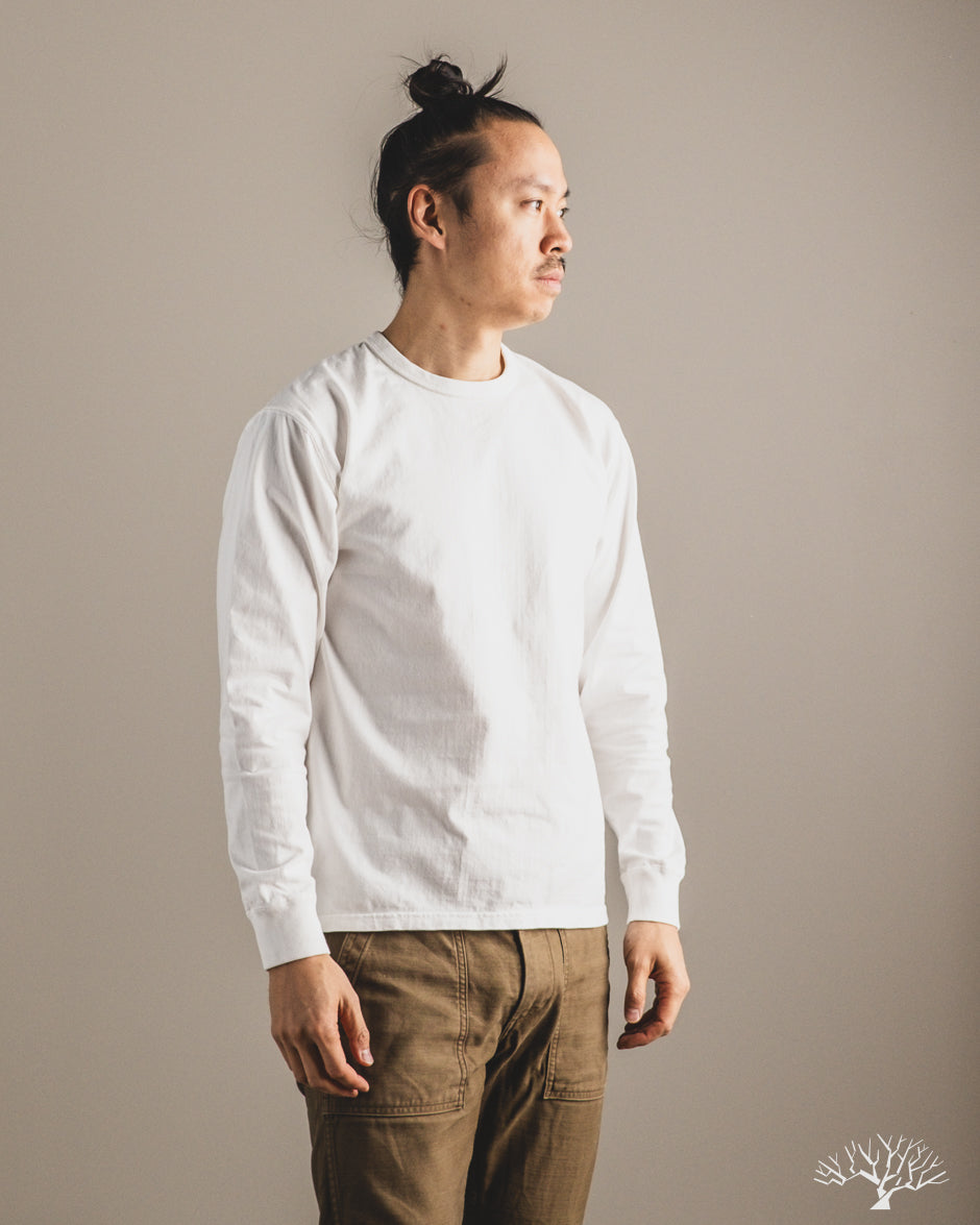 Flat Head FN-THCL-201 - THC 9oz Long-Sleeve Heavyweight Tee - White