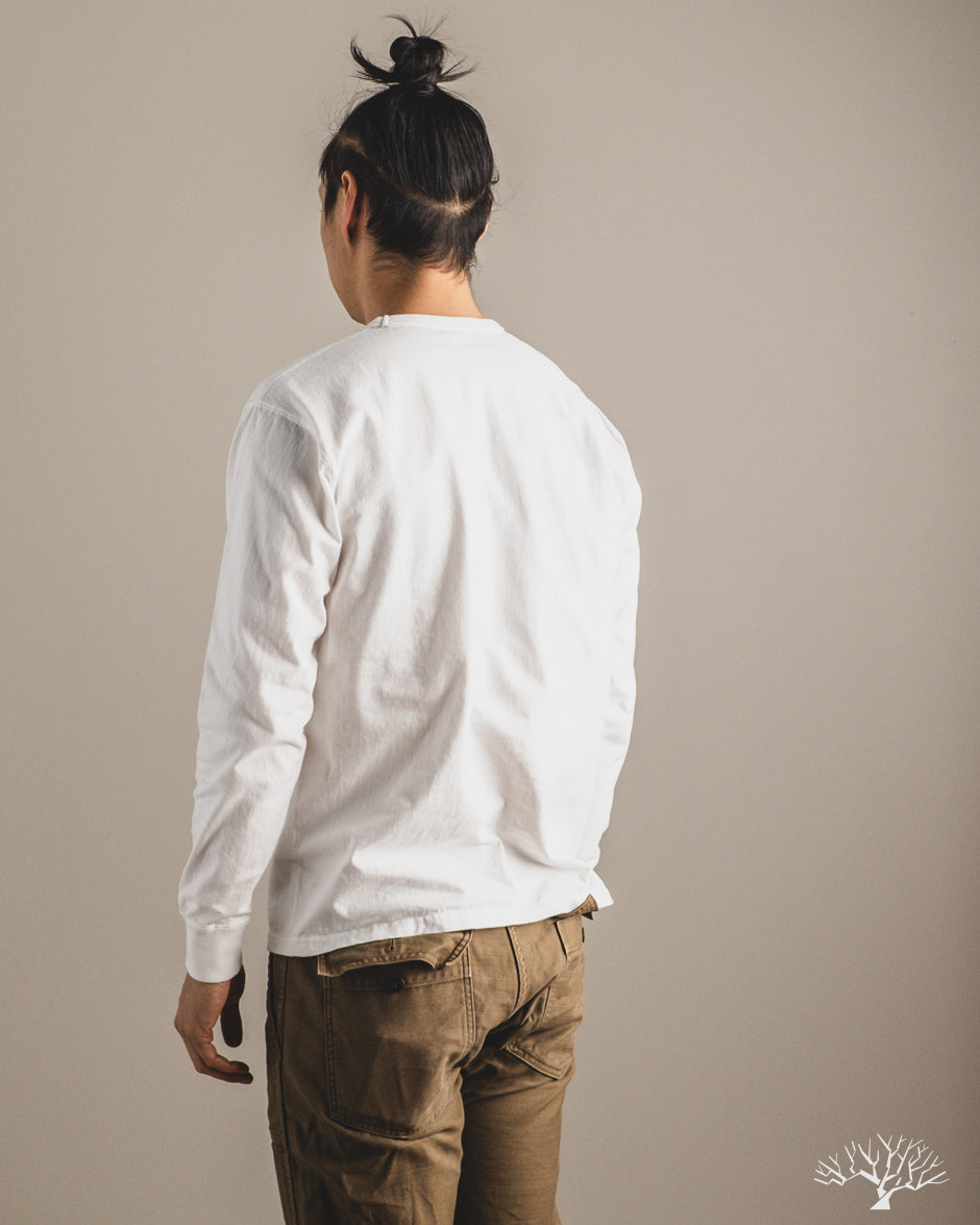 Flat Head FN-THCL-201 - THC 9oz Long-Sleeve Heavyweight Tee - White