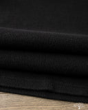 Flat Head FN-THLH-004 - Waffle Knit Henley Thermal - Black