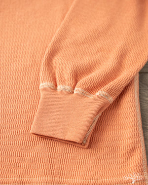 The Flat Head - FN-THLH-004 - Waffle Knit Henley Thermal - Light