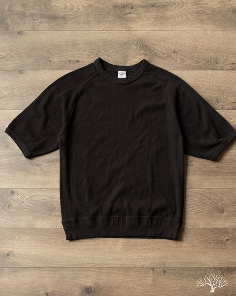 The Flat Head - FN-THW-002 - Thermal Raglan Sleeve Tee - Black