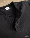 Flat Head FN-TSH-003 - Short-Sleeve Henley T-Shirt - Black