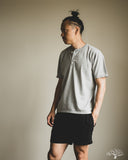 Flat Head FN-TSH-003 - Short-Sleeve Henley T-Shirt - Gray