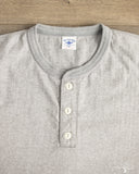 Flat Head FN-TSH-003 - Short-Sleeve Henley T-Shirt - Gray