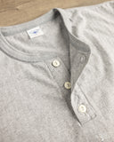 Flat Head FN-TSH-003 - Short-Sleeve Henley T-Shirt - Gray