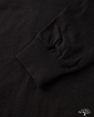The Flat Head - FN-TSHL-004 - Long-Sleeve Henley T-Shirt - Black
