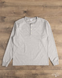 Flat Head FN-TSHL-004 - Long-Sleeve Henley T-Shirt - Grey