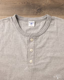 Flat Head FN-TSHL-004 - Long-Sleeve Henley T-Shirt - Grey