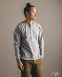 Flat Head FN-TSHL-004 - Long-Sleeve Henley T-Shirt - Grey