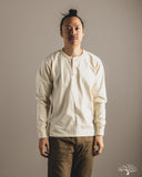 Flat Head FN-TSHL-004 - Long-Sleeve Henley T-Shirt - Ivory