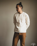 Flat Head FN-TSHL-004 - Long-Sleeve Henley T-Shirt - Nature