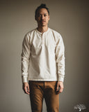 Flat Head FN-TSHL-004 - Long-Sleeve Henley T-Shirt - Nature