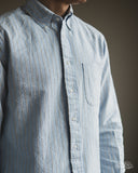 Gitman Vintage Japanese Striped Oxford - Blue