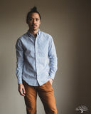 Gitman Vintage Blue Stripe Seersucker Long-Sleeve Shirt