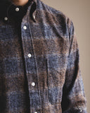 Gitman Vintage Brown Cotton Tweed Check Shirt