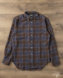 Gitman Vintage Brown Cotton Tweed Check Shirt
