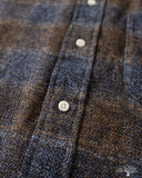 Gitman Vintage Brown Cotton Tweed Check Shirt