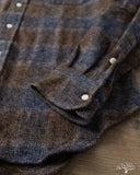 Gitman Vintage Brown Cotton Tweed Check Shirt