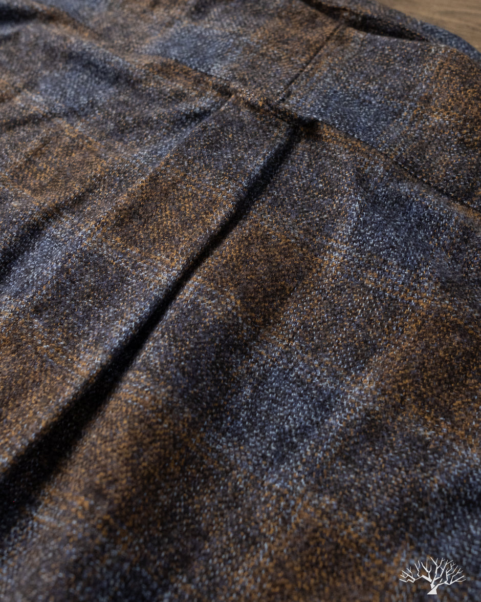Gitman Vintage Brown Cotton Tweed Check Shirt