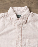 Gitman Vintage Brown Yarn-Dyed Seersucker Short-Sleeve Shirt