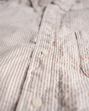 Gitman Vintage Brown Yarn-Dyed Seersucker Short-Sleeve Shirt