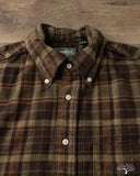 Gitman Vintage Brushed Winter Madras Shirt - Brown/Olive