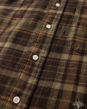 Gitman Vintage Brushed Winter Madras Shirt - Brown/Olive