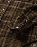 Gitman Vintage Brushed Winter Madras Shirt - Brown/Olive