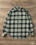 3sixteen Brushed Winter Madras Shirt - Celeste Green/Black