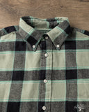 3sixteen Brushed Winter Madras Shirt - Celeste Green/Black