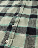 3sixteen Brushed Winter Madras Shirt - Celeste Green/Black